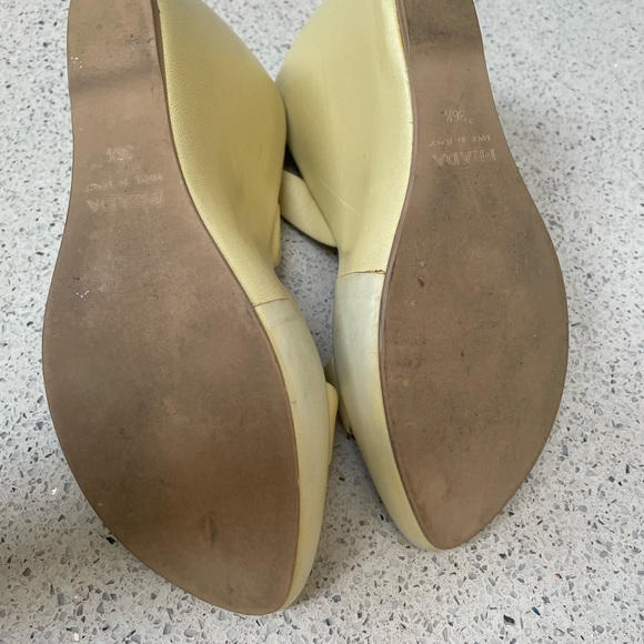 Prada wedge sandals , light yellow color , size 6.5 - Picture 3 of 4